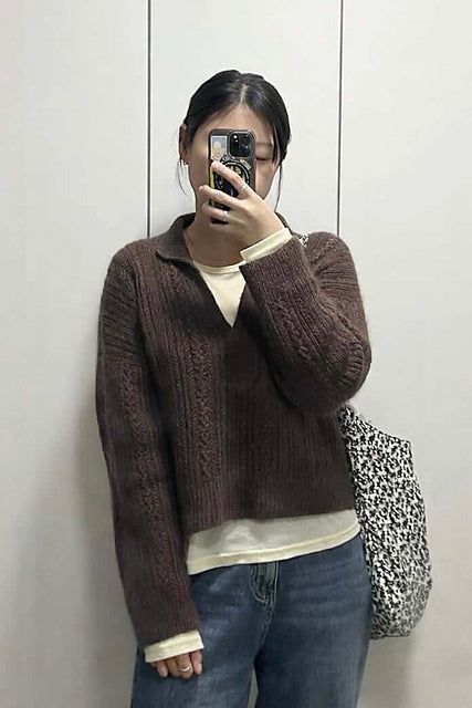 Textured Polo Knitting Pattern