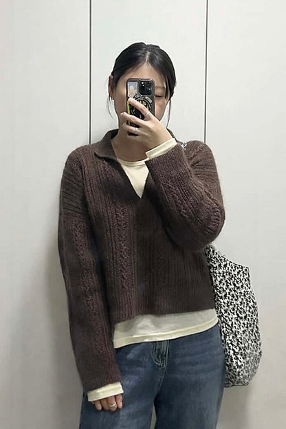 Textured Polo Knitting Pattern