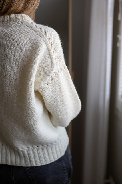 Textured Top Down Sweater Knitting Pattern