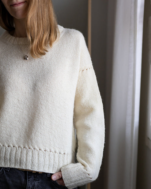 Textured Top Down Sweater Knitting Pattern