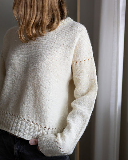Textured Top Down Sweater Knitting Pattern