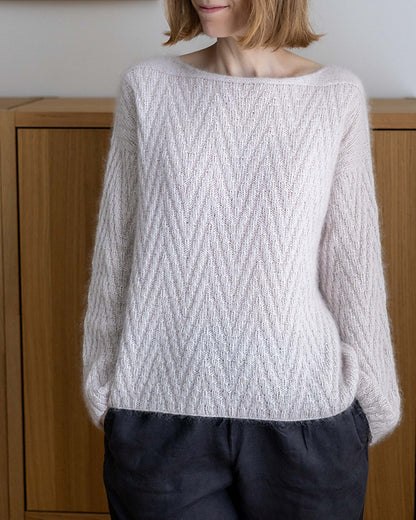 Chevron Rib Sweater Knitting Pattern
