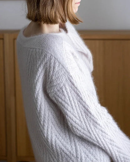 Chevron Rib Sweater Knitting Pattern