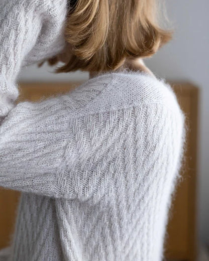Chevron Rib Sweater Knitting Pattern