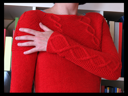 Soft Cable Sweater Knitting Pattern