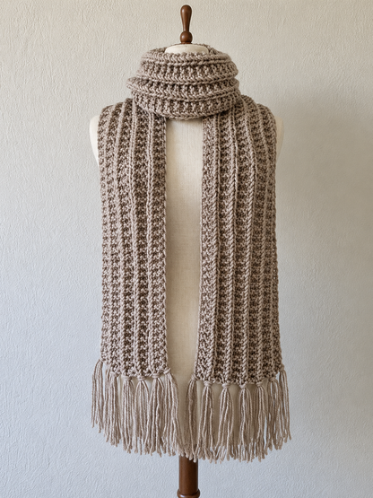 Classic Ribbed Scarf Knitting Pattern