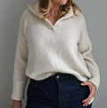 Relaxed Polo Sweater Knitting Pattern