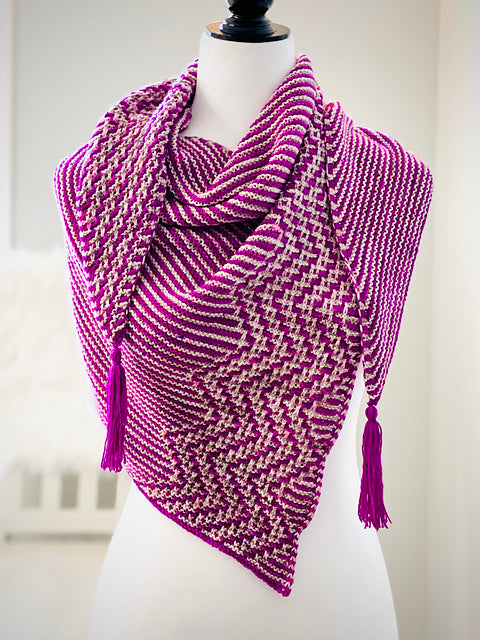 Zigzag Mosaic Shawl Knitting Pattern