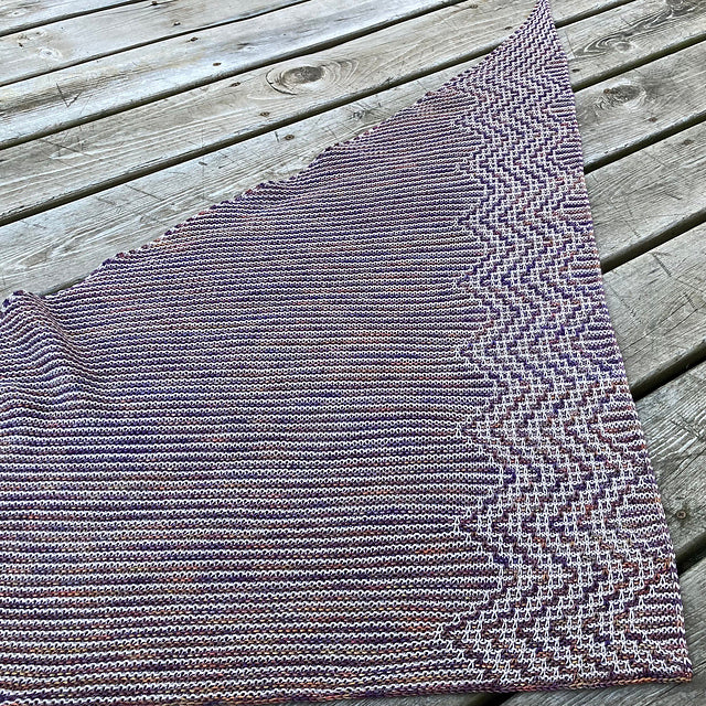 Zigzag Mosaic Shawl Knitting Pattern
