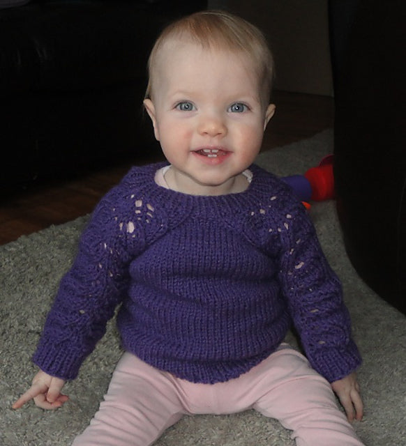 Kids Lace Sweater Knitting Pattern