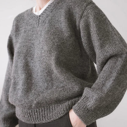 Beginner V-Neck Sweater Knitting Pattern