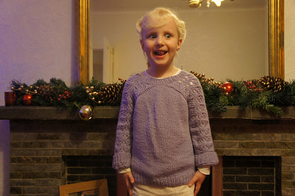 Kids Lace Sweater Knitting Pattern