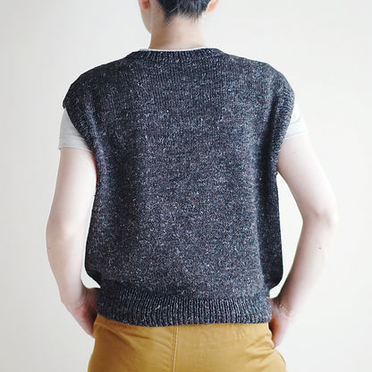 Round Neck Vest Knitting Pattern