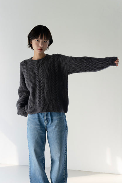 Leaf Sweater Knitting Pattern