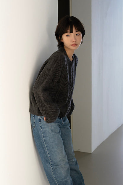 Leaf Sweater Knitting Pattern