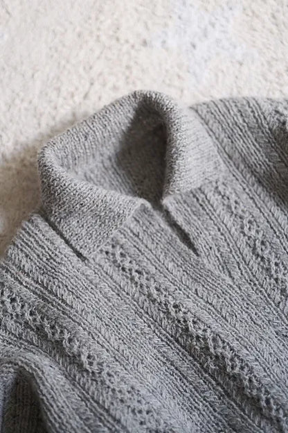 Textured Polo Knitting Pattern