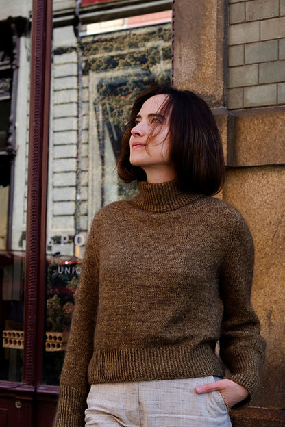 Turtleneck Pullover Knitting Pattern