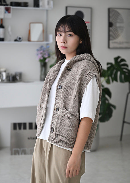 Hooded Vest Knitting Pattern