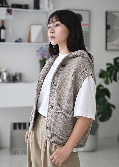 Hooded Vest Knitting Pattern