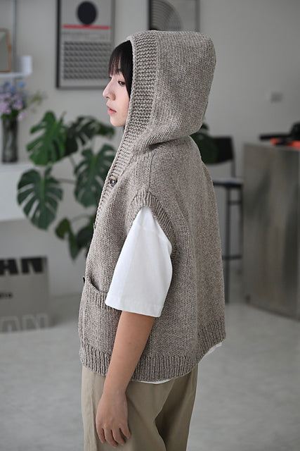 Hooded Vest Knitting Pattern