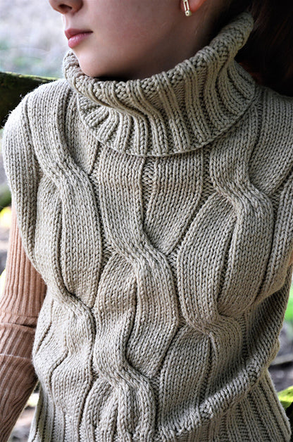 Chunky Cable Sweater Knitting Pattern