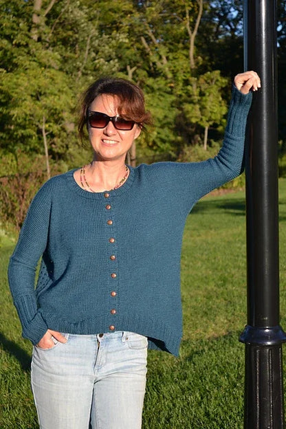 Lace Back Cardigan  Knitting Pattern