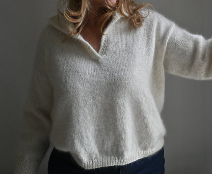Relaxed Polo Sweater Knitting Pattern
