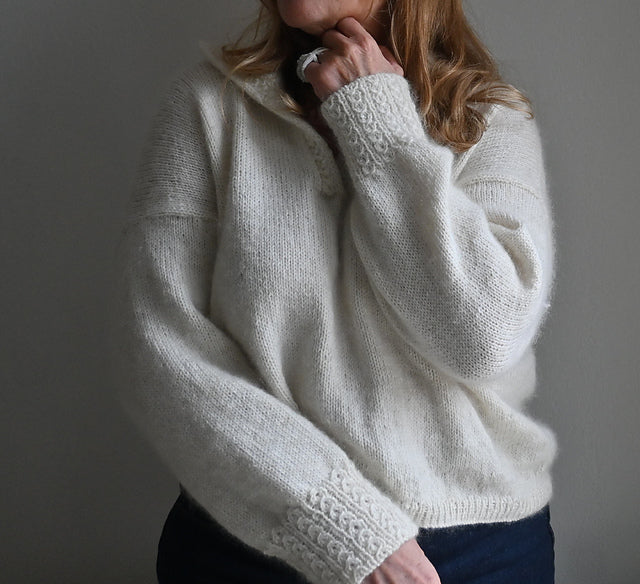 Relaxed Polo Sweater Knitting Pattern
