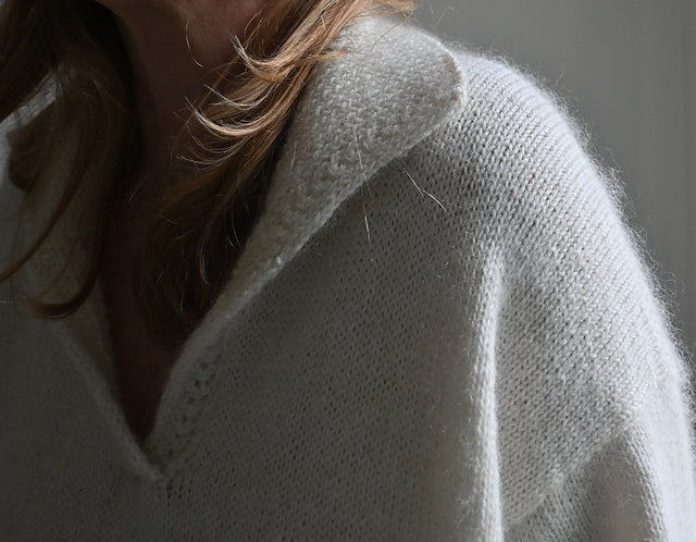 Relaxed Polo Sweater Knitting Pattern