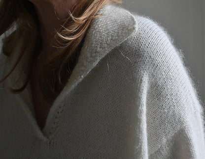 Relaxed Polo Sweater Knitting Pattern