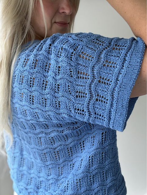 Textured Button Tee Knitting Pattern