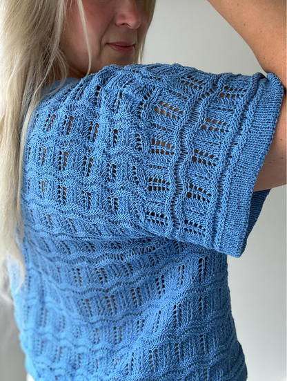 Textured Button Tee Knitting Pattern