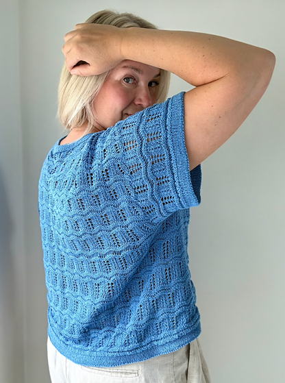 Textured Button Tee Knitting Pattern