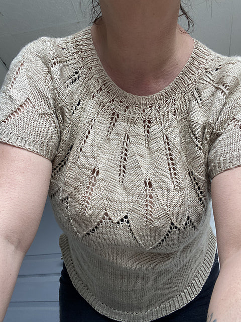 Leaf Tee Knitting Pattern