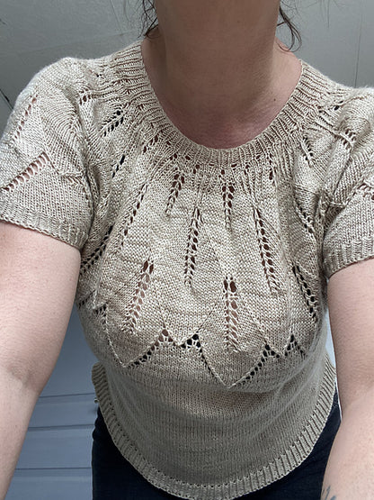 Leaf Tee Knitting Pattern