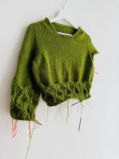 Classic Lace Sweater  Knitting Pattern