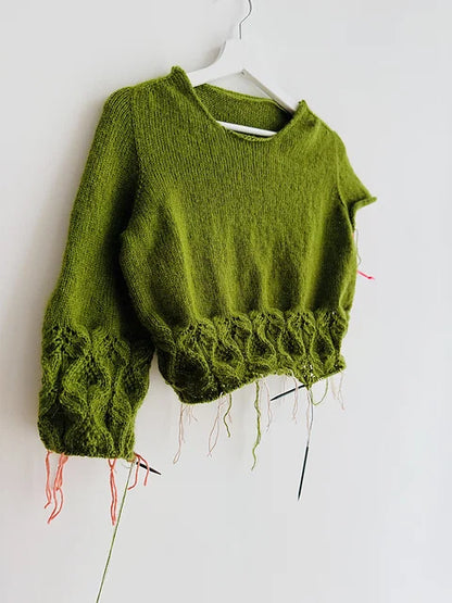 Classic Lace Sweater  Knitting Pattern