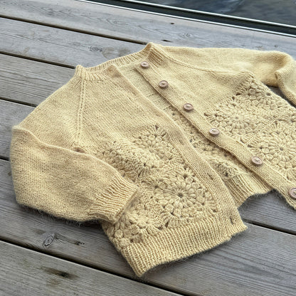 Kids Flower Cardigan Knitting Pattern