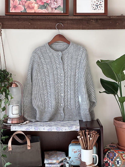 Soft Cable Cardigan Knitting Pattern