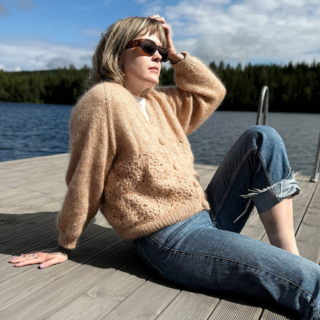 Flower Cardigan Knitting Pattern