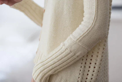 Lace Back Cardigan  Knitting Pattern