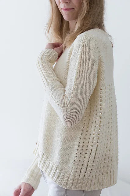 Lace Back Cardigan  Knitting Pattern