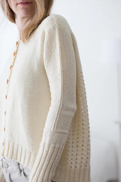 Lace Back Cardigan  Knitting Pattern