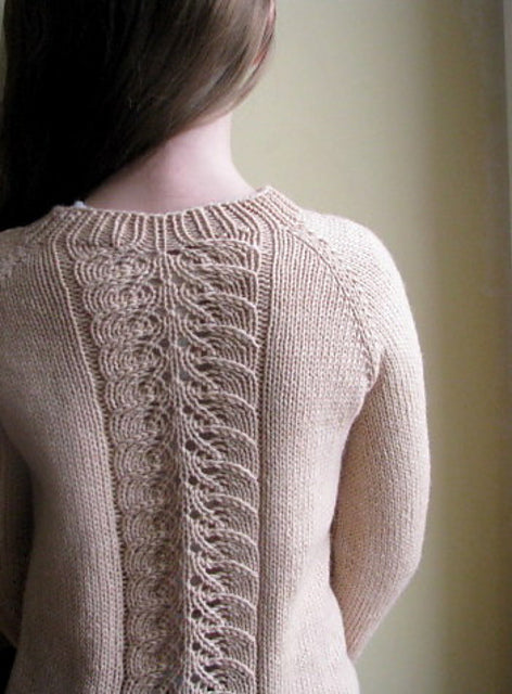 Kids Lace Sweater Knitting Pattern