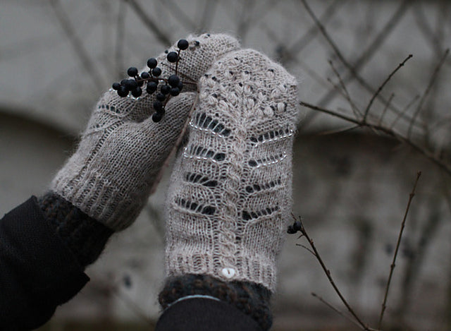 Beaded Lace Mittens Knitting Pattern