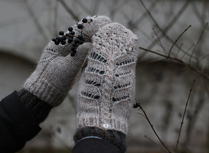 Beaded Lace Mittens Knitting Pattern