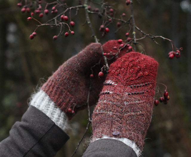 Beaded Lace Mittens Knitting Pattern