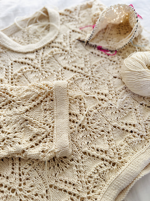 Drop Shoulders Sweater Knitting Pattern