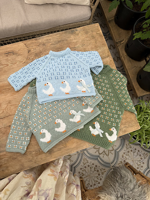 Kids Motif Sweater Knitting Pattern