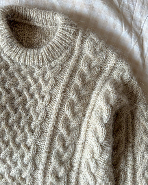 Mohair Cable Sweater Knitting Pattern